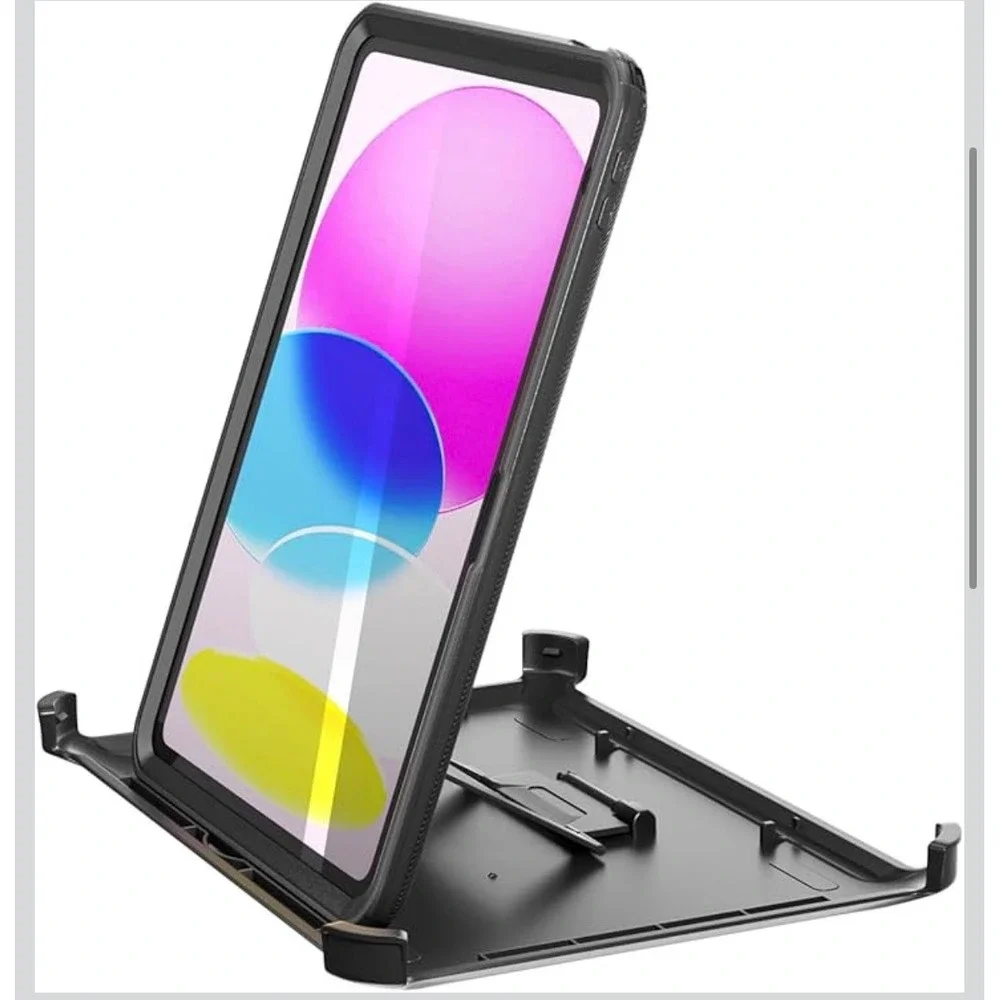 Black iPad 10th Gen 10.9 2022 Rugged‎ Folio Case Stand A2696 A2757 A2777